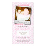 Merci de polaroïd de guingan de damassé de roses p photocartes