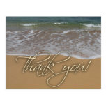 Merci de thème de plage cartes postales