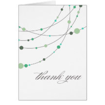 Merci élégant de menthe de blanc de brins carte de vœux