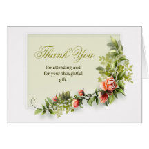 Merci épousant la carte de note