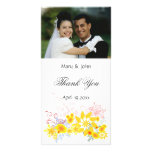 Merci floral de mariage modèle pour photocarte