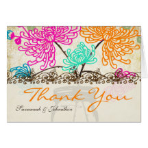 Merci floral de pot de maçon de Zinnia Carte De Vœux
