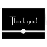 Merci noir et blanc chic Noir d'art déco Cartes De Vœux