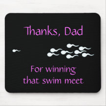 Merci, papa… pour gagner ce rassemblement de bain tapis de souris