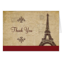 Merci parisien de Tour Eiffel Carte De Vœux
