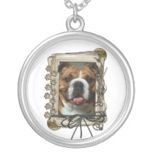 Merci - pattes en pierre - bouledogue pendentif