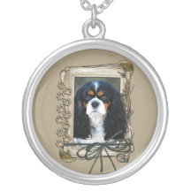 Merci - pattes en pierre - cavalier collier personnalisé