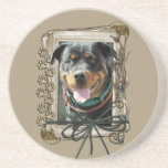 Merci - pattes en pierre - rottweiler - SambaParTi Dessous De Verre