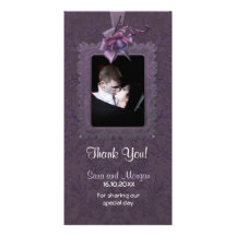 Merci Romance foncé de mariage Cartes De Vœux Avec Photo