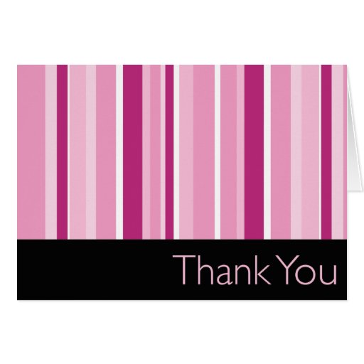 Merci rose rayé carte