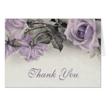 Merci rose vintage de mariage d'argent sterling carte de vœux