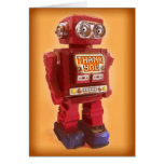 Merci rouge de robot carte