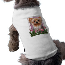 Merci - tulipes roses - Yorkshire Terrier Manteau Pour Animal Domestique
