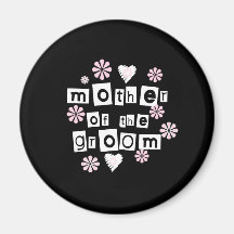 Mère de blanc de marié sur le noir magnets pour réfrigérateur