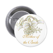 Mère de la jeune mariée badge avec épingle