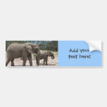 Mère d'éléphant et photo de bébé autocollants pour voiture