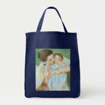 Mère et enfant par Cassatt, impressionisme vintage Sacs Fourre-tout