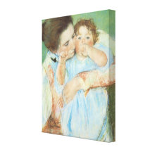 Mère et enfant par Cassatt, impressionisme vintage Impressions Sur Toile