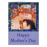 Mère et enfant par Klimt Carte De Vœux