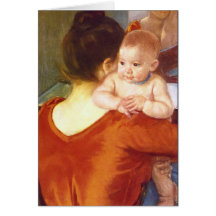 Mère et enfant par Pierre Renoir Carte De Vœux