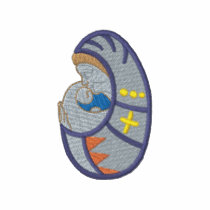 Mère et enfant polos brodés