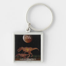 Mère et jeune dinosaure Keychain de T-REX Porte-clés