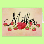 Mère et roses cartes