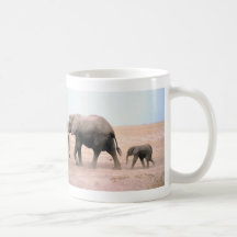 Mère et veau d'éléphant mug