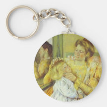 Mère peignant les cheveux de son enfant. 1901, Mar Porte-clés