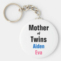 Mère personnalisable des jumeaux Keychain Porte-clé