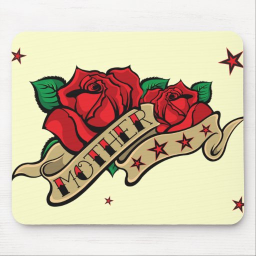 Mère rose de tatouage tapis de souris