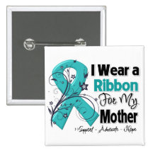 Mère - ruban de Cancer ovarien Badges Avec Agrafe