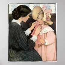 Mère vintage et enfant ; Jessie Willcox Smith Posters