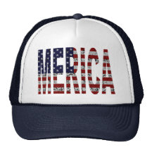 'MERICA - Drapeau grunge des Etats-Unis Casquette
