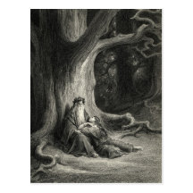 MERLIN et Vivien Cartes Postales