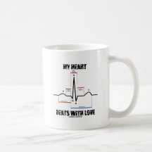 Mes battements de coeur avec amour (électrocardiog tasse