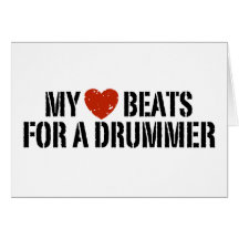 Mes battements de coeur pour un batteur cartes de vœux