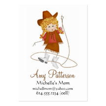 Mes petites cartes de maman de cow-girl cartes de visite professionnelles