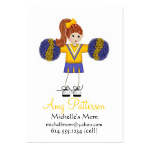 Mes petites cartes de maman de pom-pom girl carte de visite