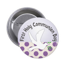 Mes premiers boutons de sainte communion pin's avec agrafe