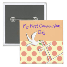 Mes premiers boutons de sainte communion badge avec épingle