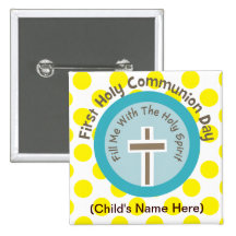 Mes premiers boutons de sainte communion badge avec épingle