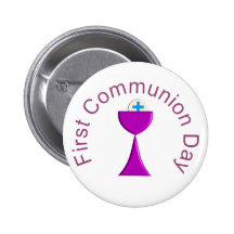 Mes premiers boutons de sainte communion pin's avec agrafe