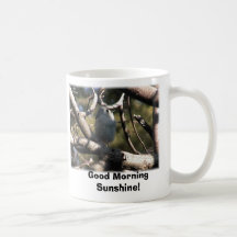 mésange tuftée, soleil bonjour ! tasse à café