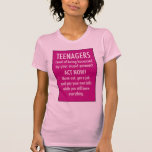 Message au T-shirt d'ados