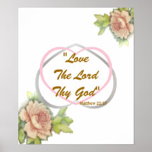 Message biblique d'amour : "Aimez le seigneur Thy  Posters