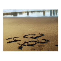 Message de plage cartes postales