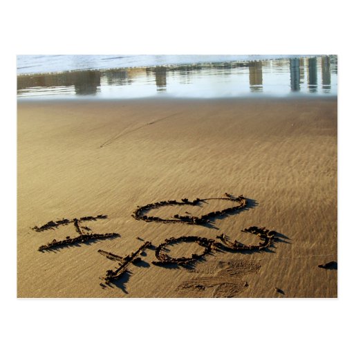Message de plage cartes postales