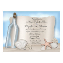 Message d'une bouteille - invitations de mariage d invitations