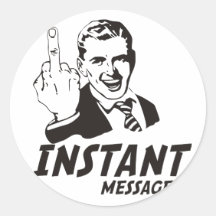 MESSAGE INSTANTANÉ AUTOCOLLANTS RONDS
